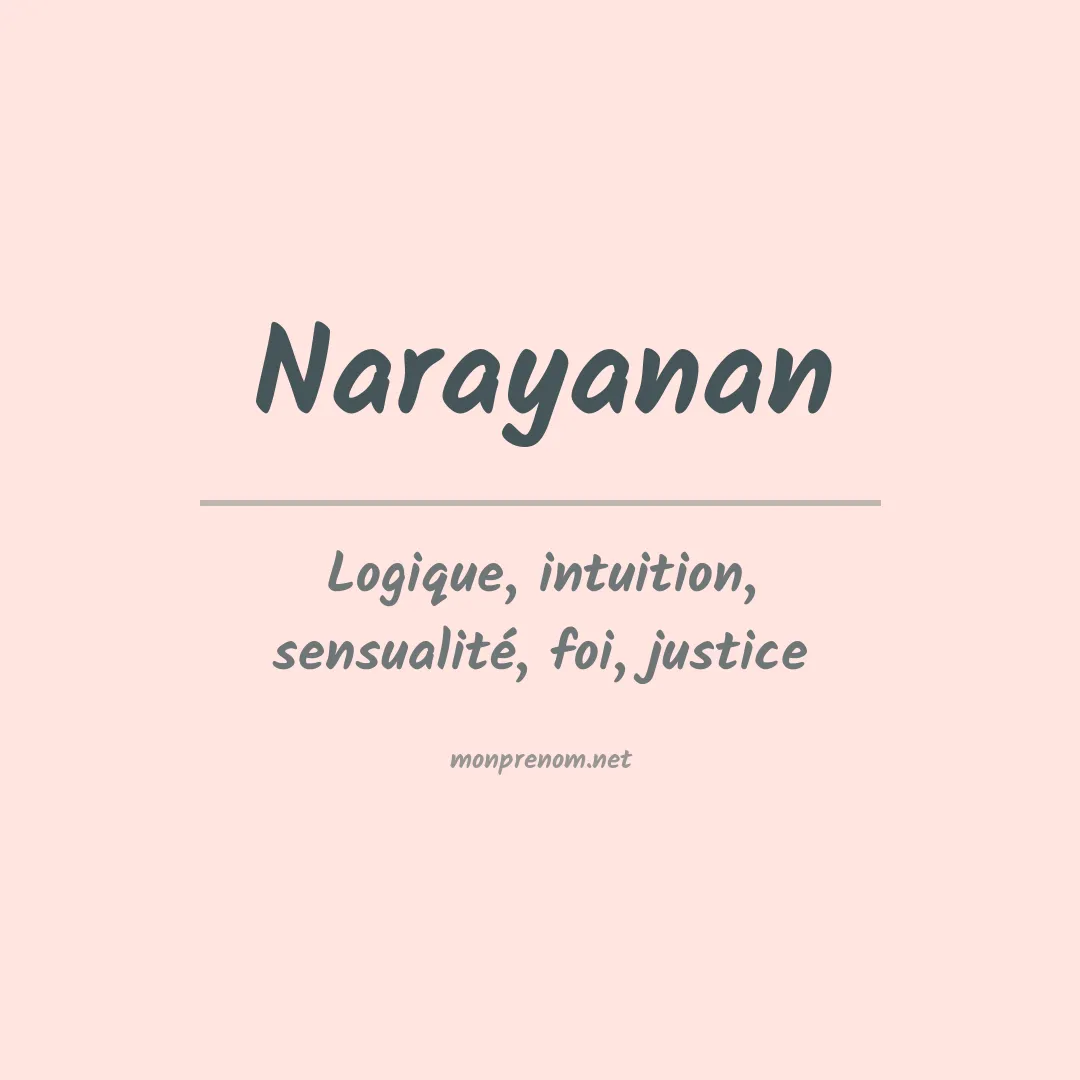 Signification du Prénom Narayanan