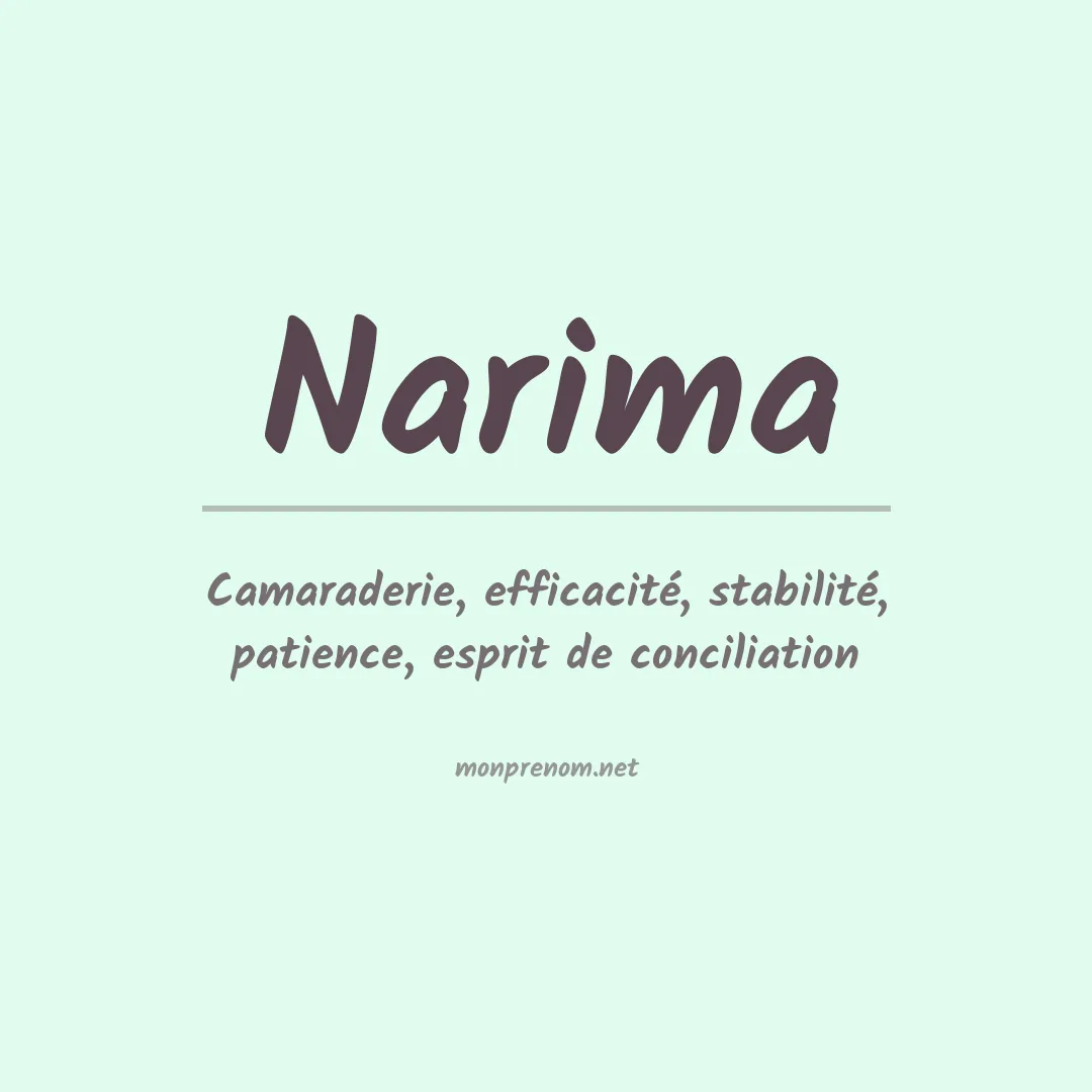Signification du Prénom Narima