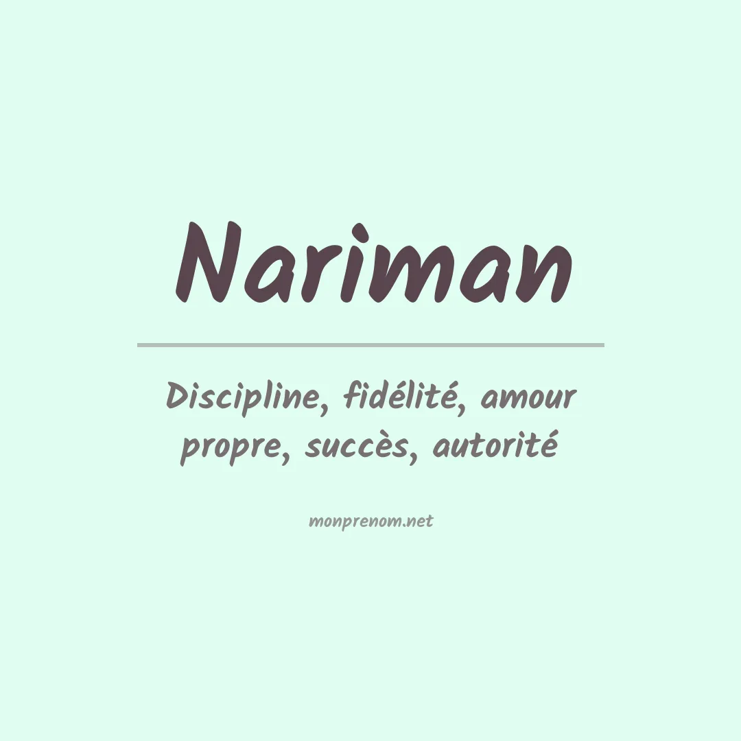 Signification du Prénom Nariman Signification du Prénom Nariman