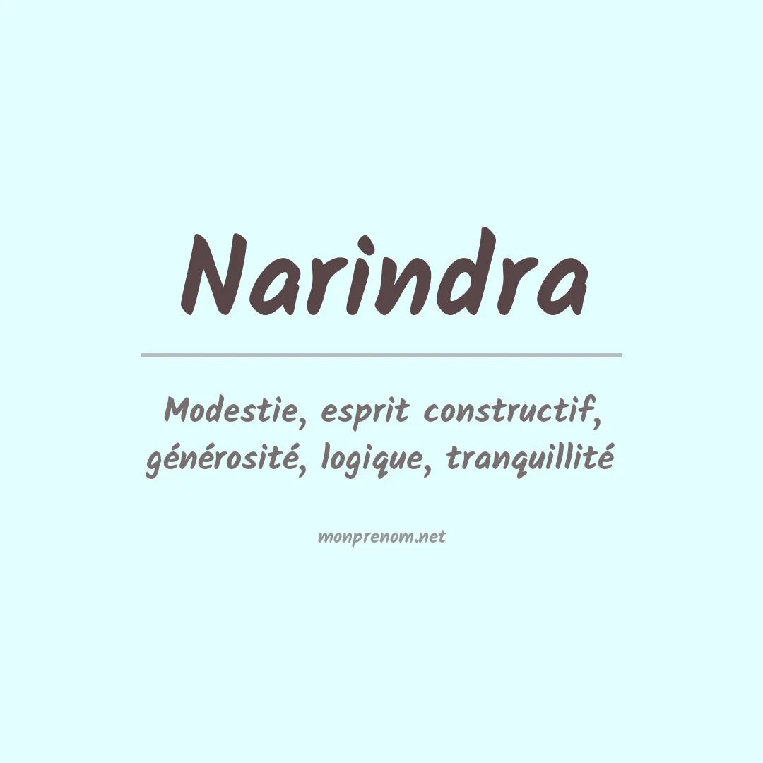 Signification du Prénom Narindra Signification du Prénom Narindra
