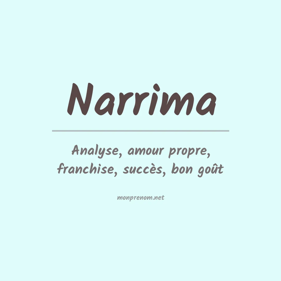Signification du Prénom Narrima Signification du Prénom Narrima