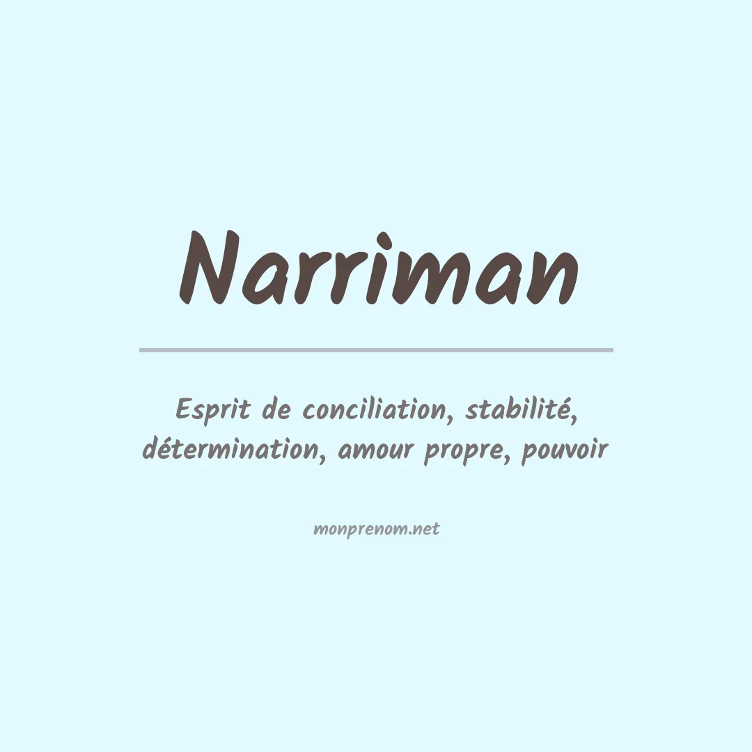 Signification du Prénom Narriman Signification du Prénom Narriman