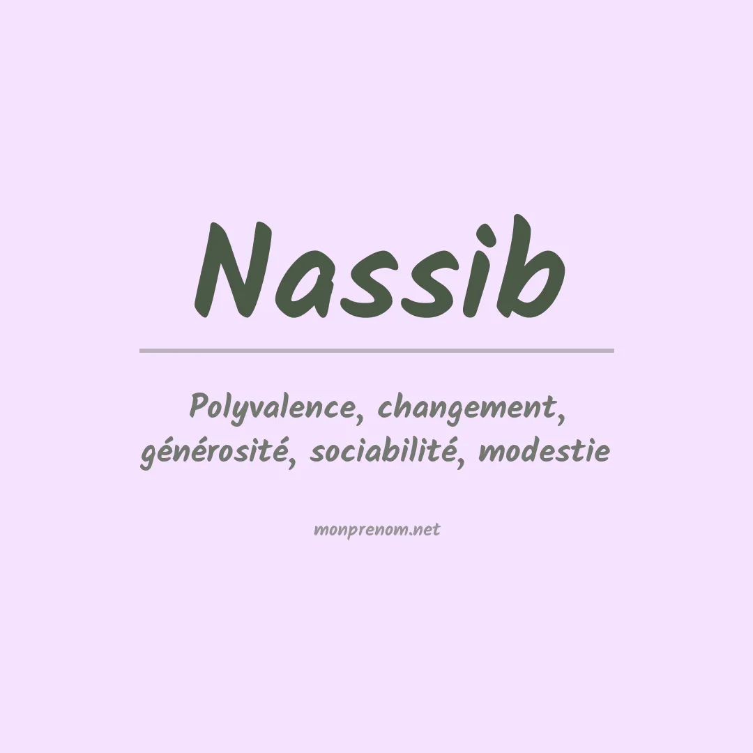 Signification du Prénom Nassib Signification du Prénom Nassib