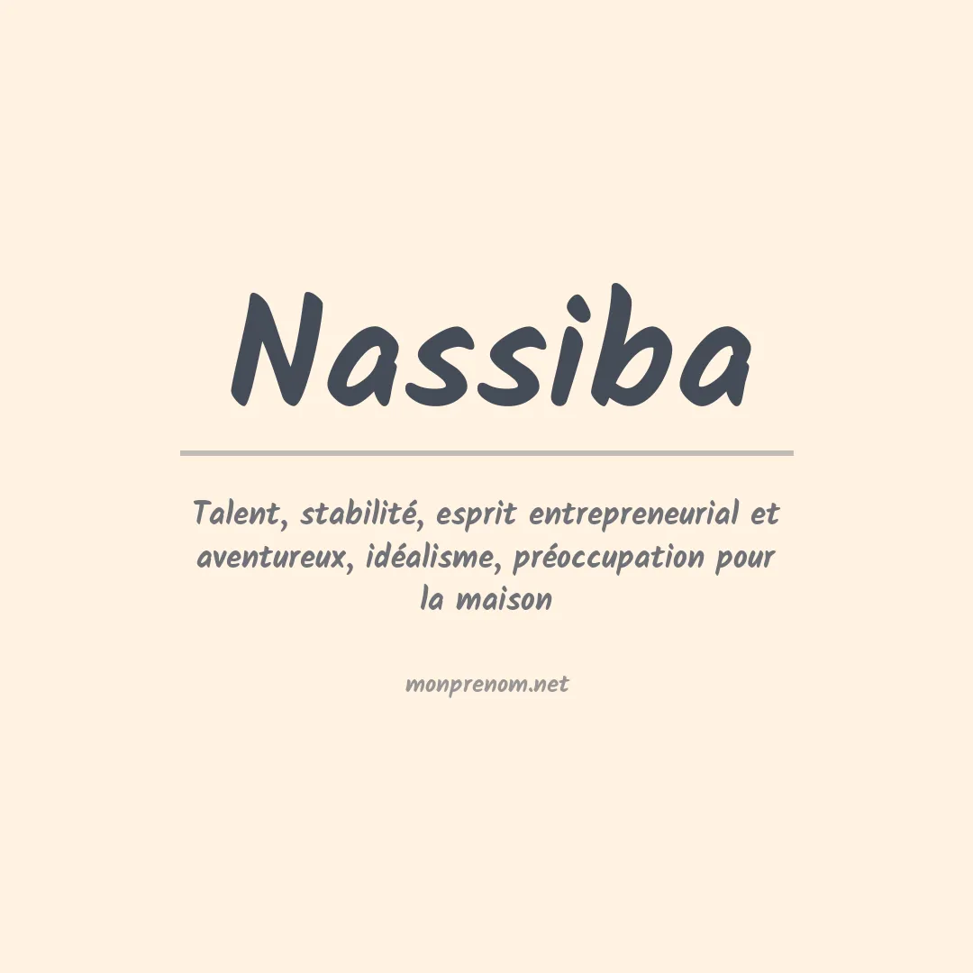 Signification du Prénom Nassiba Signification du Prénom Nassiba