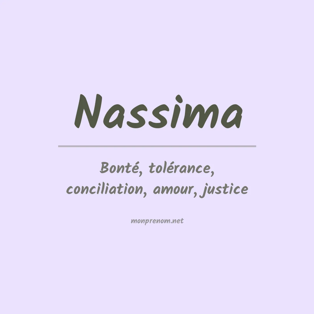 Signification du Prénom Nassima