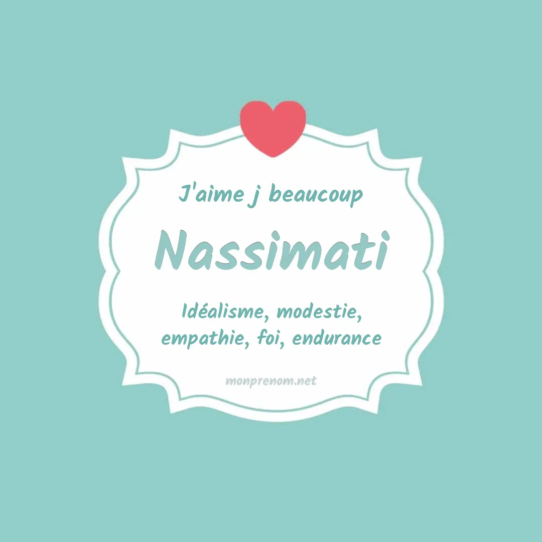 j'aime beaucoup Nassimati