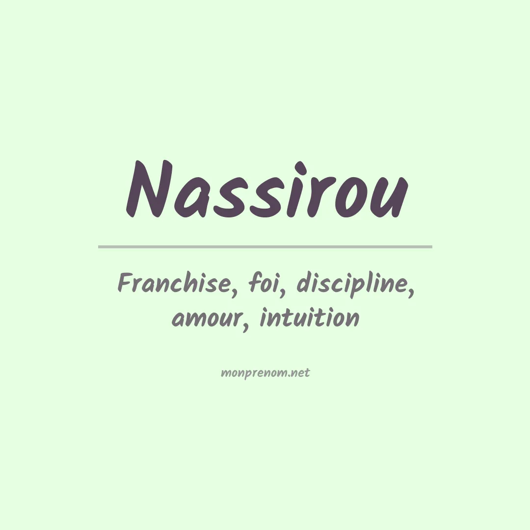 Signification du Prénom Nassirou Signification du Prénom Nassirou