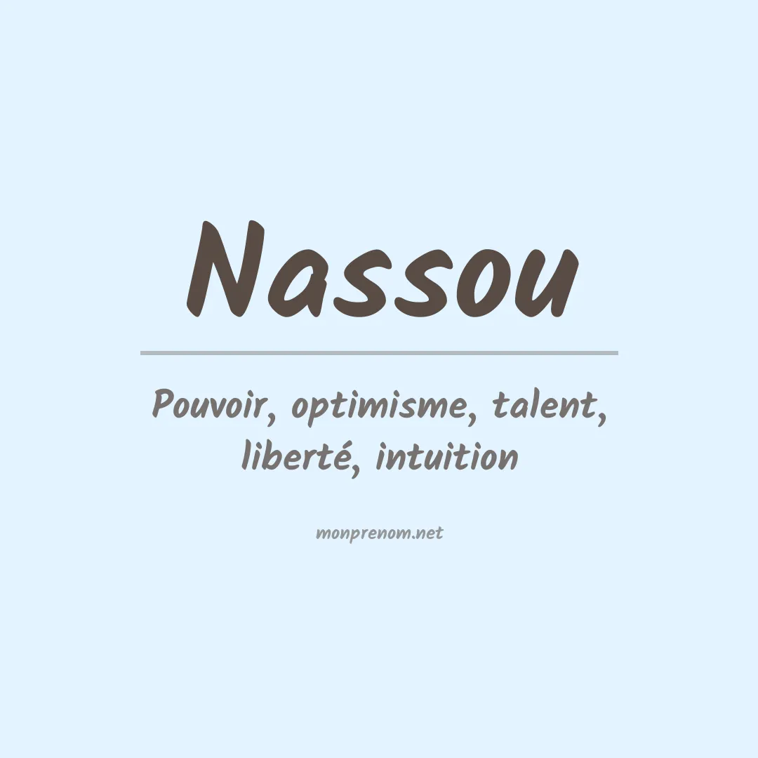 Signification du Prénom Nassou