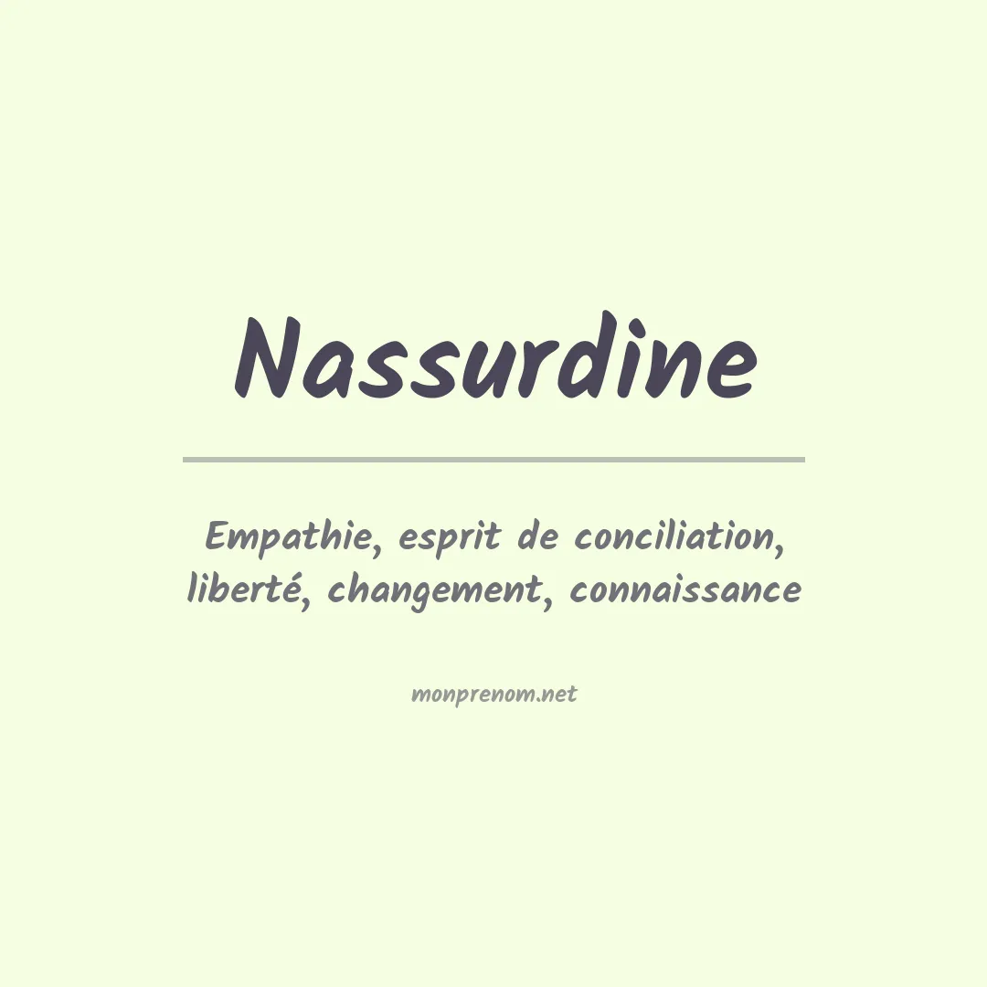 Signification du Prénom Nassurdine Signification du Prénom Nassurdine