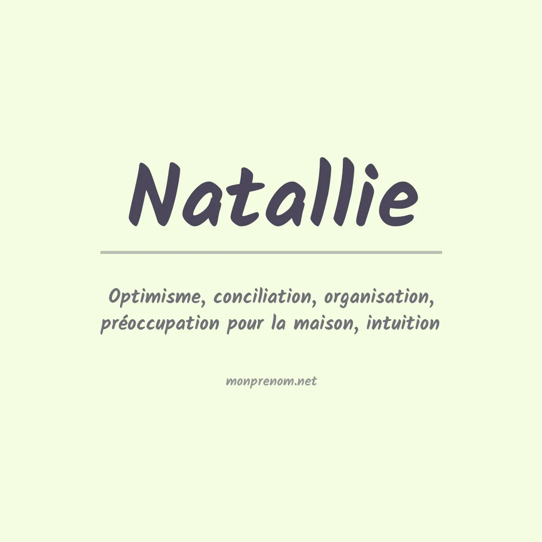 Signification du Prénom Natallie