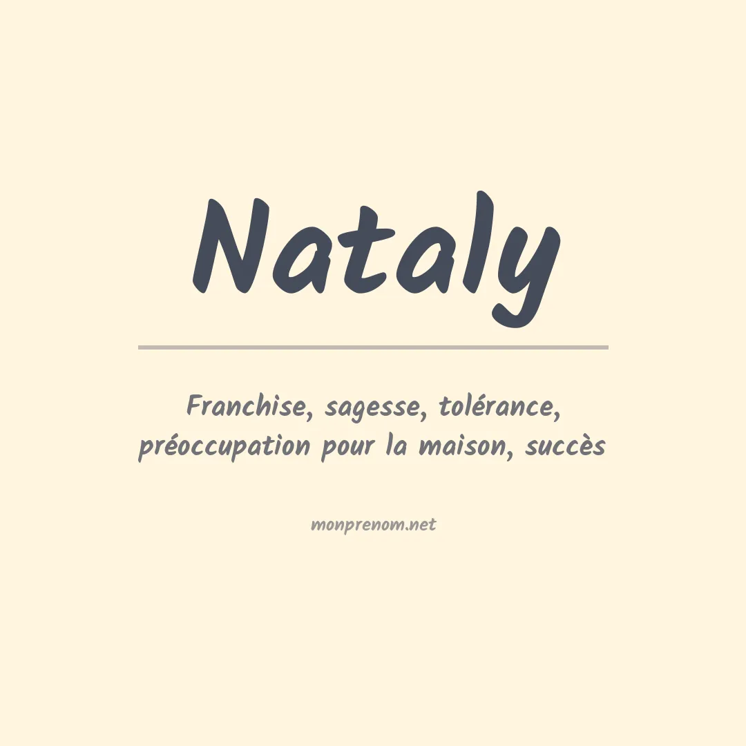 Signification du Prénom Nataly