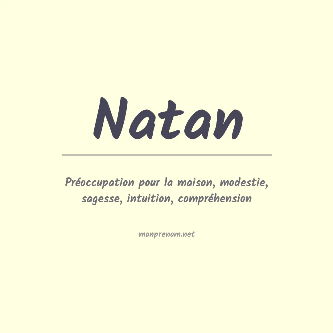 Signification du Prénom Natan