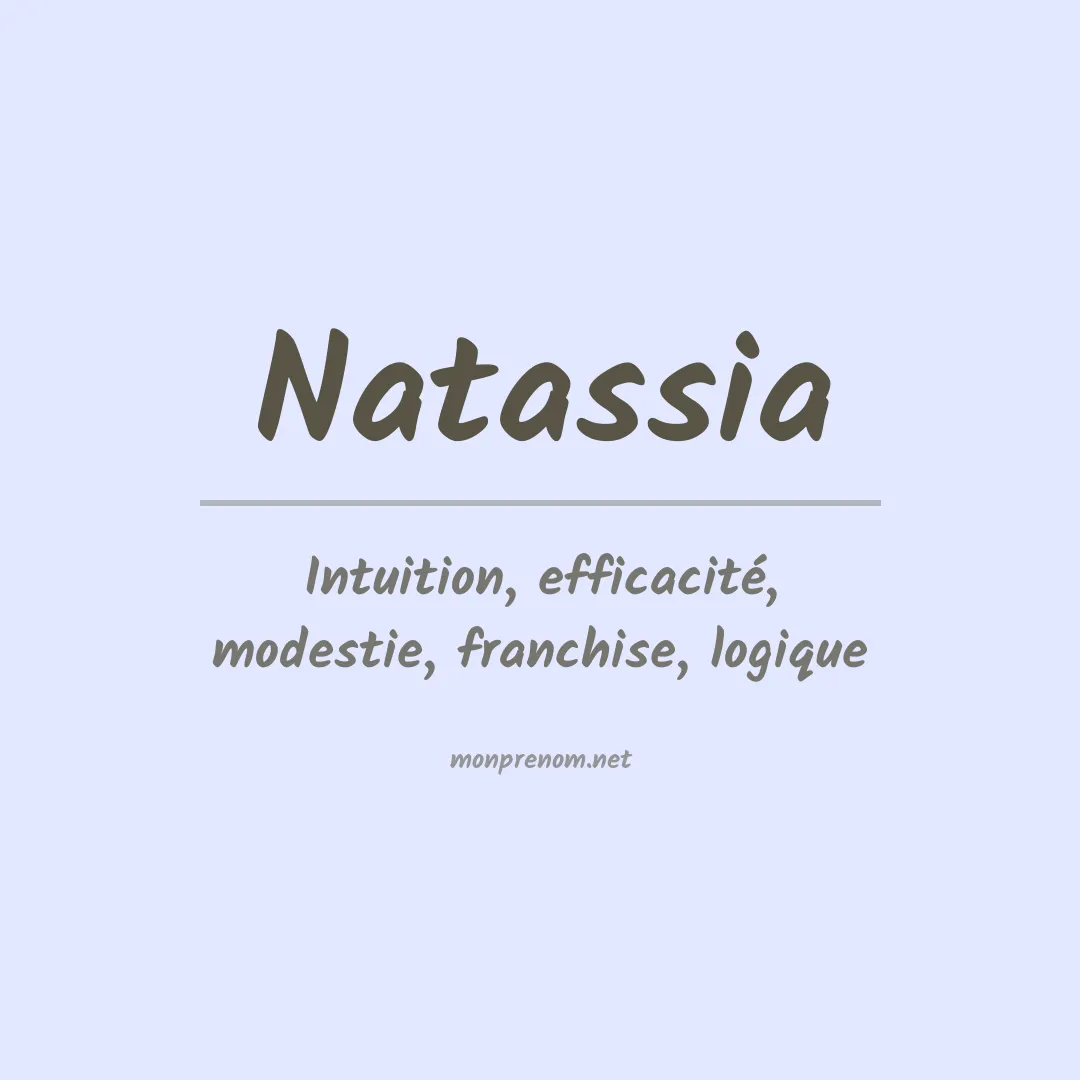 Signification du Prénom Natassia