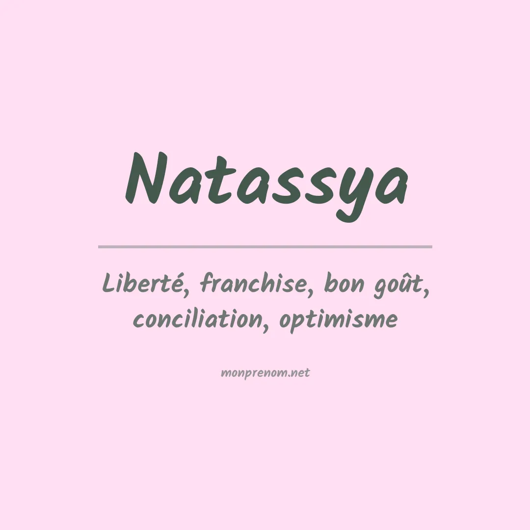 Signification du Prénom Natassya