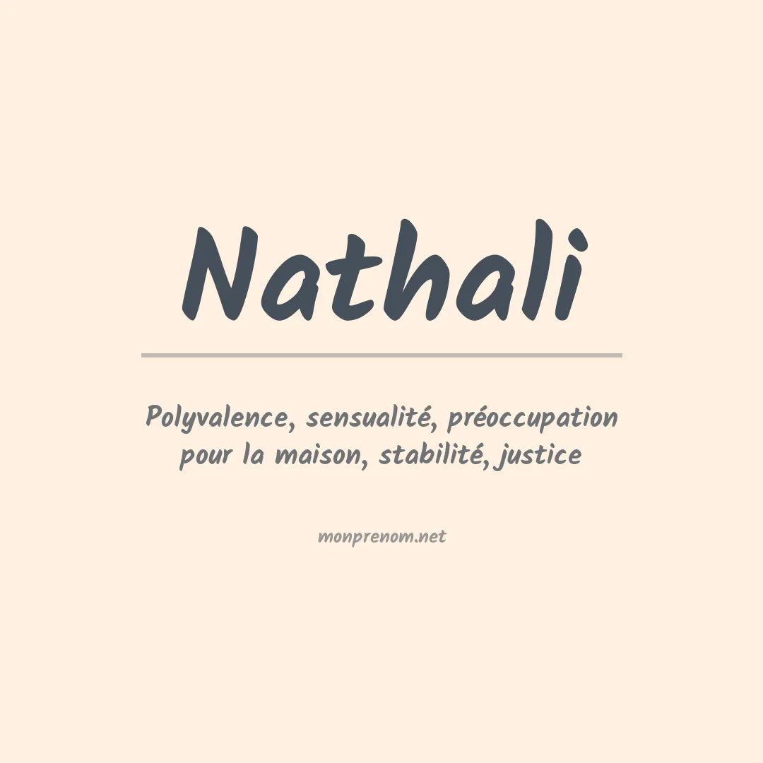 Signification du Prénom Nathali