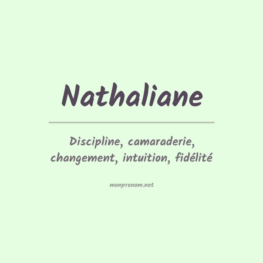 Signification du Prénom Nathaliane