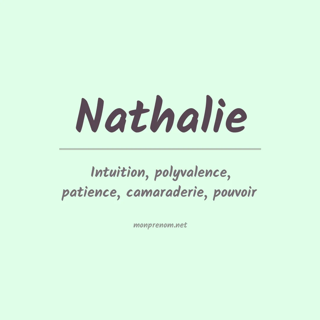 Signification du Prénom Nathalie