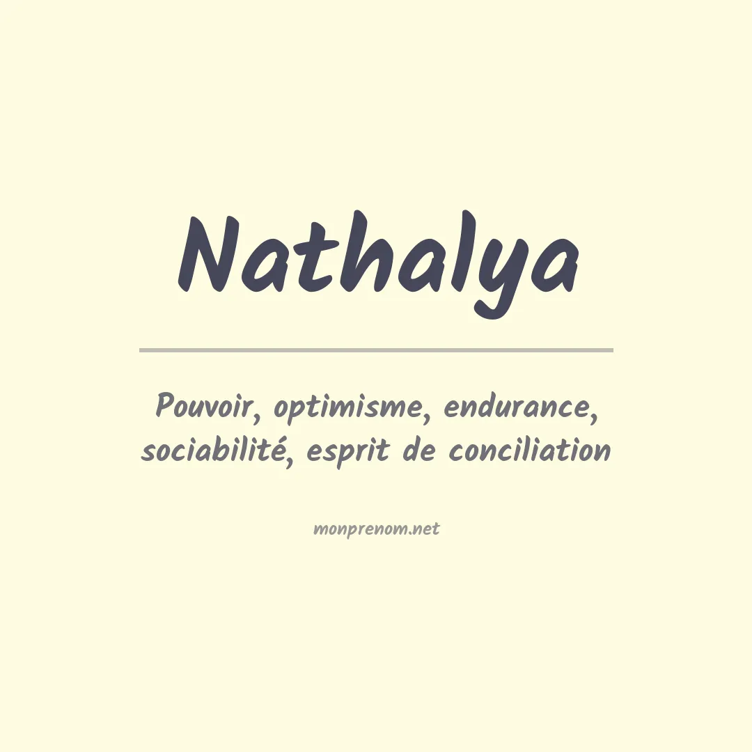 Signification du Prénom Nathalya