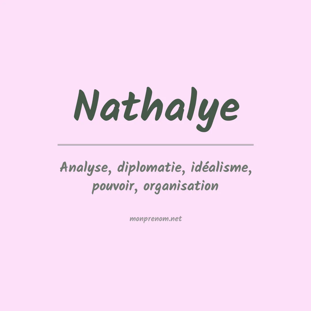 Signification du Prénom Nathalye