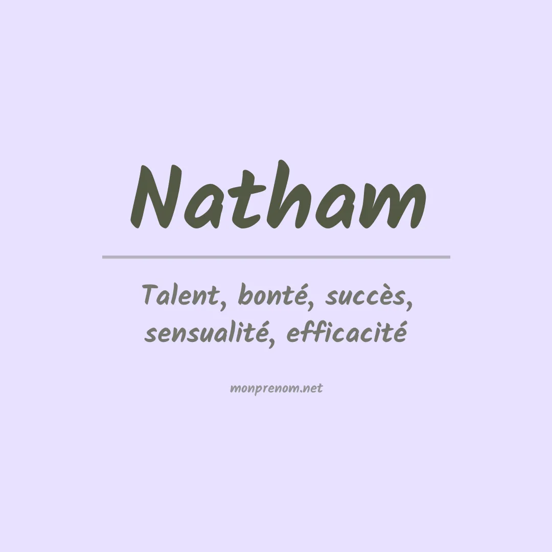 Signification du Prénom Natham