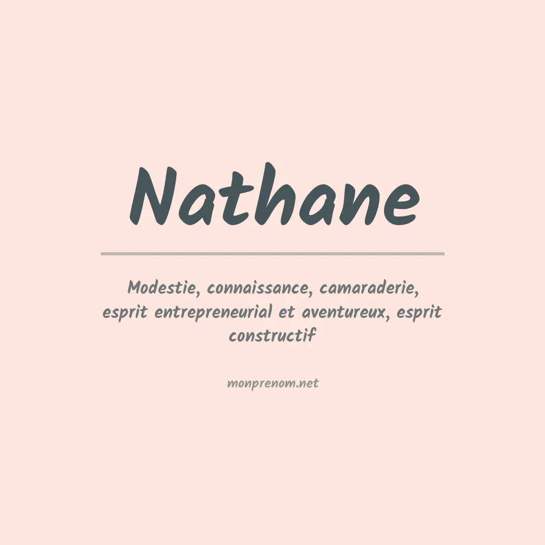 Signification du Prénom Nathane