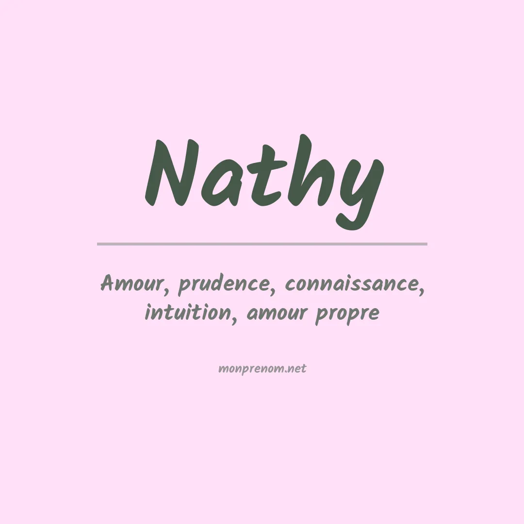 Signification du Prénom Nathy