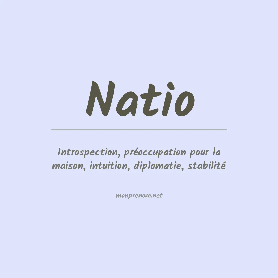 Signification du Prénom Natio Signification du Prénom Natio