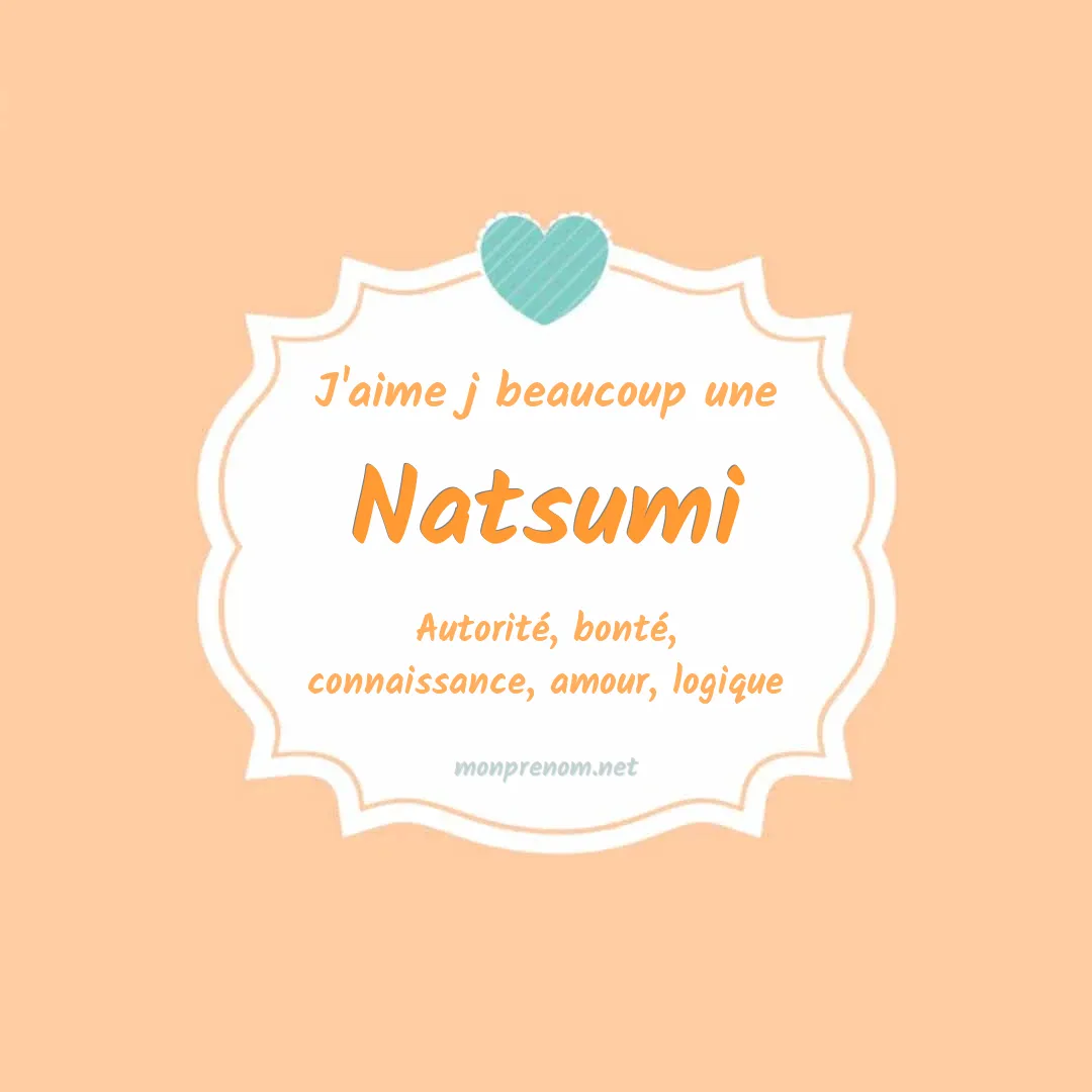 j'aime beaucoup Natsumi