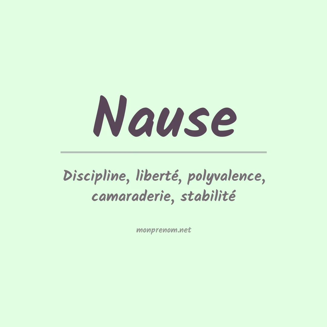 Signification du Prénom Nause Signification du Prénom Nause
