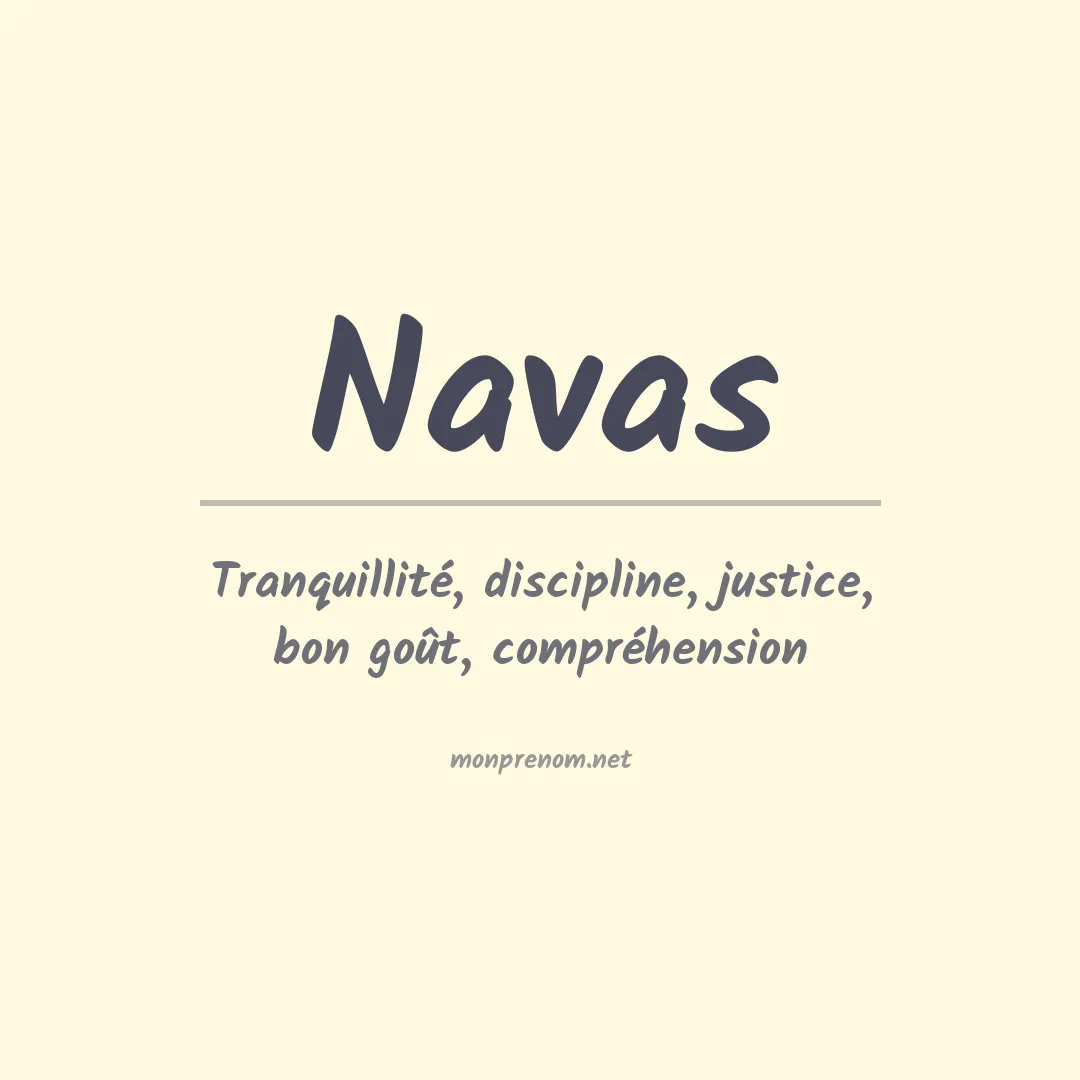 Signification du Prénom Navas