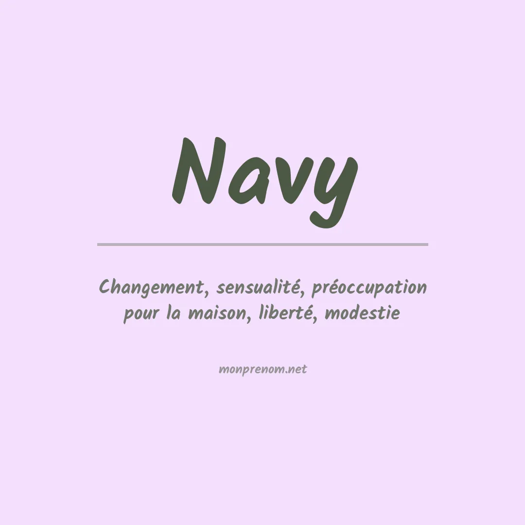 Signification du Prénom Navy