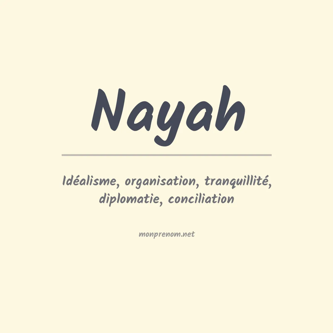 Signification du Prénom Nayah