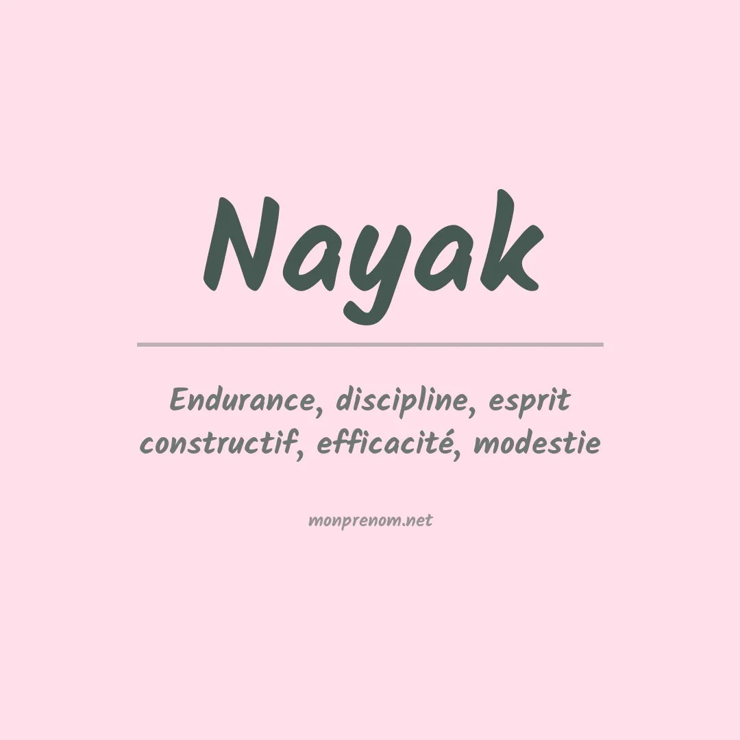 Signification du Prénom Nayak