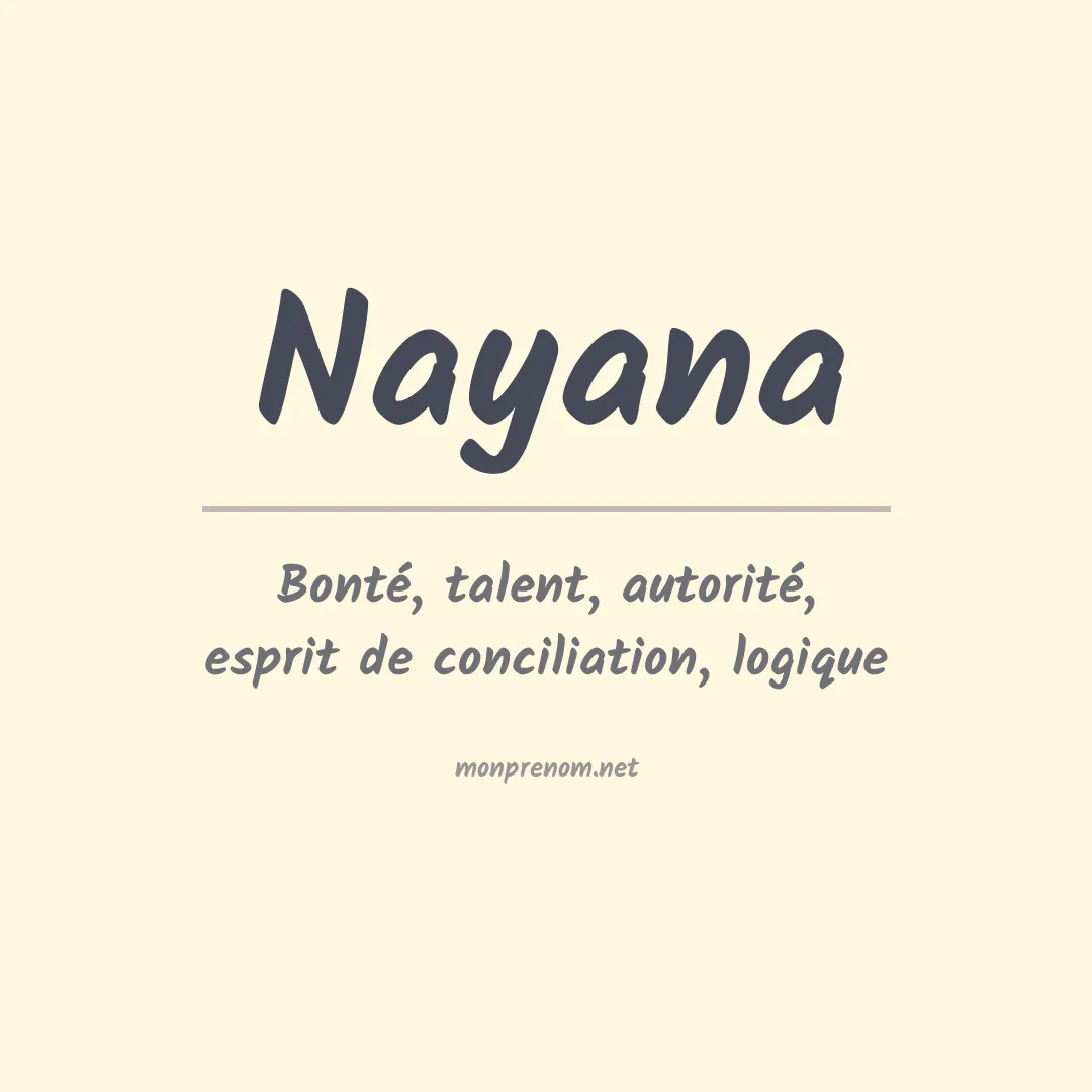 Signification du Prénom Nayana