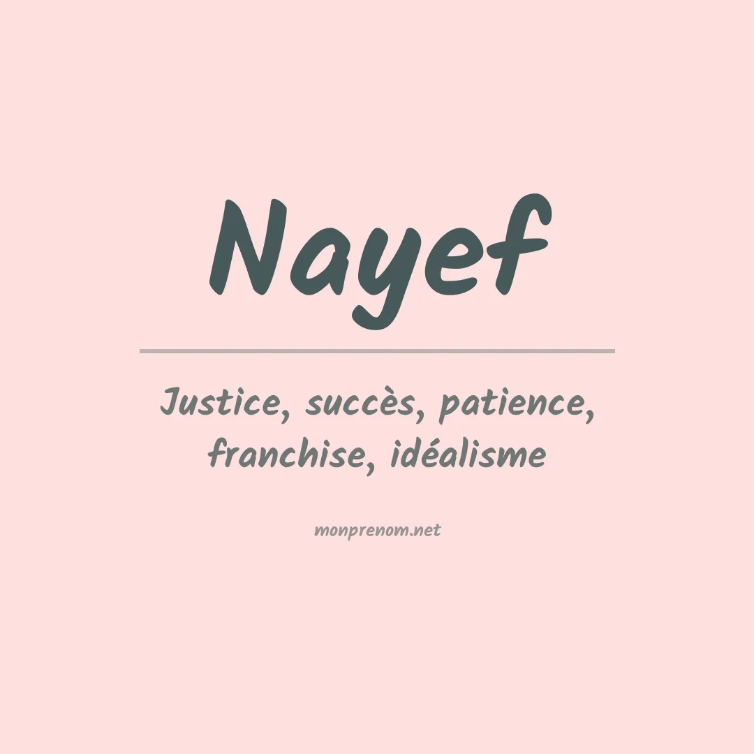 Signification du Prénom Nayef Signification du Prénom Nayef