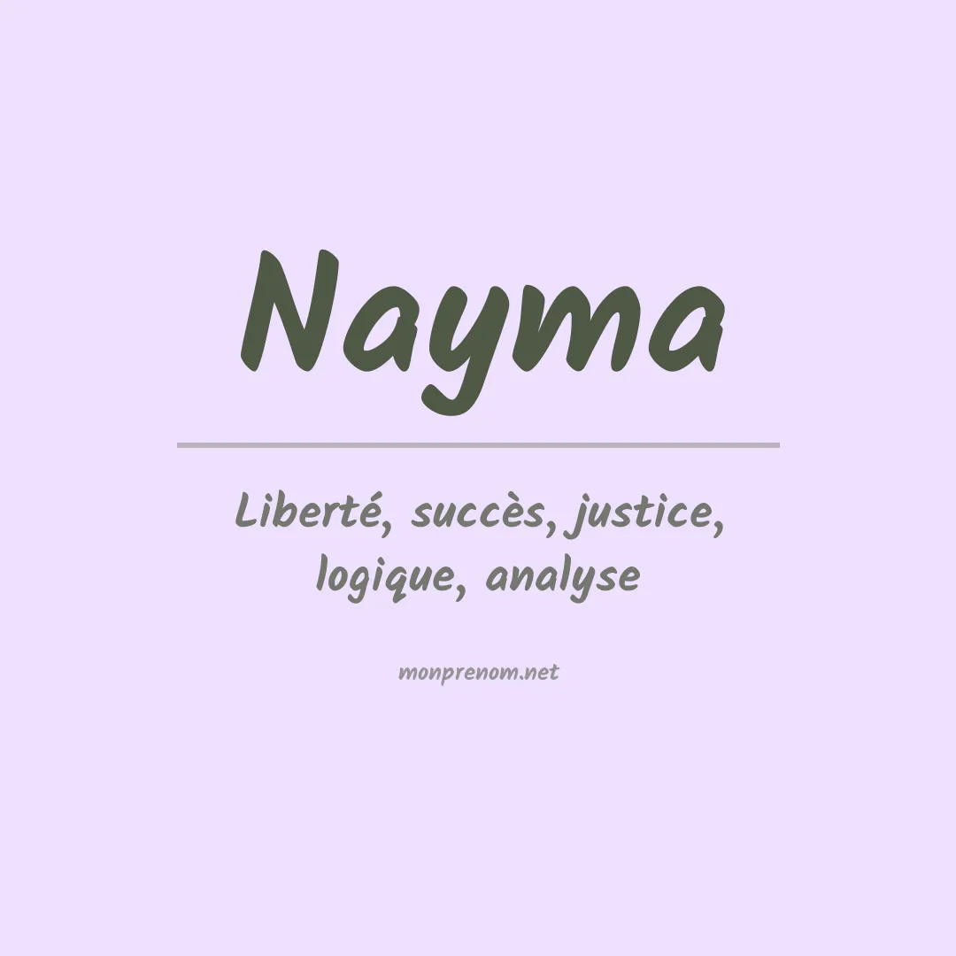 Signification du Prénom Nayma