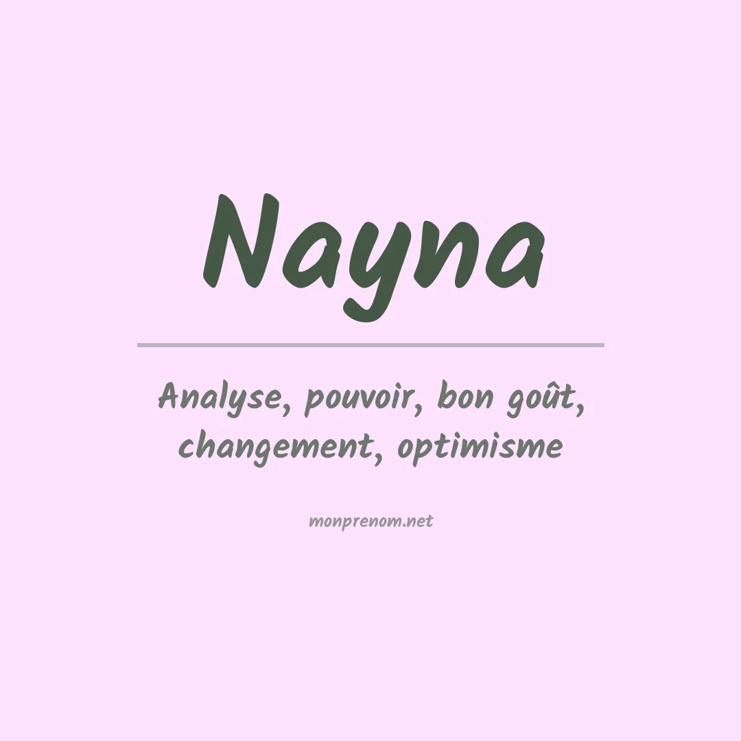 Signification du Prénom Nayna Signification du Prénom Nayna