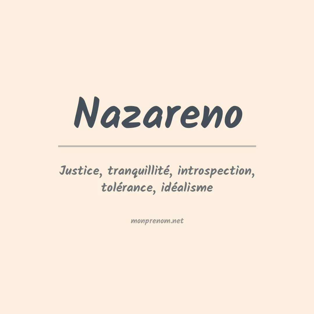 Signification du Prénom Nazareno