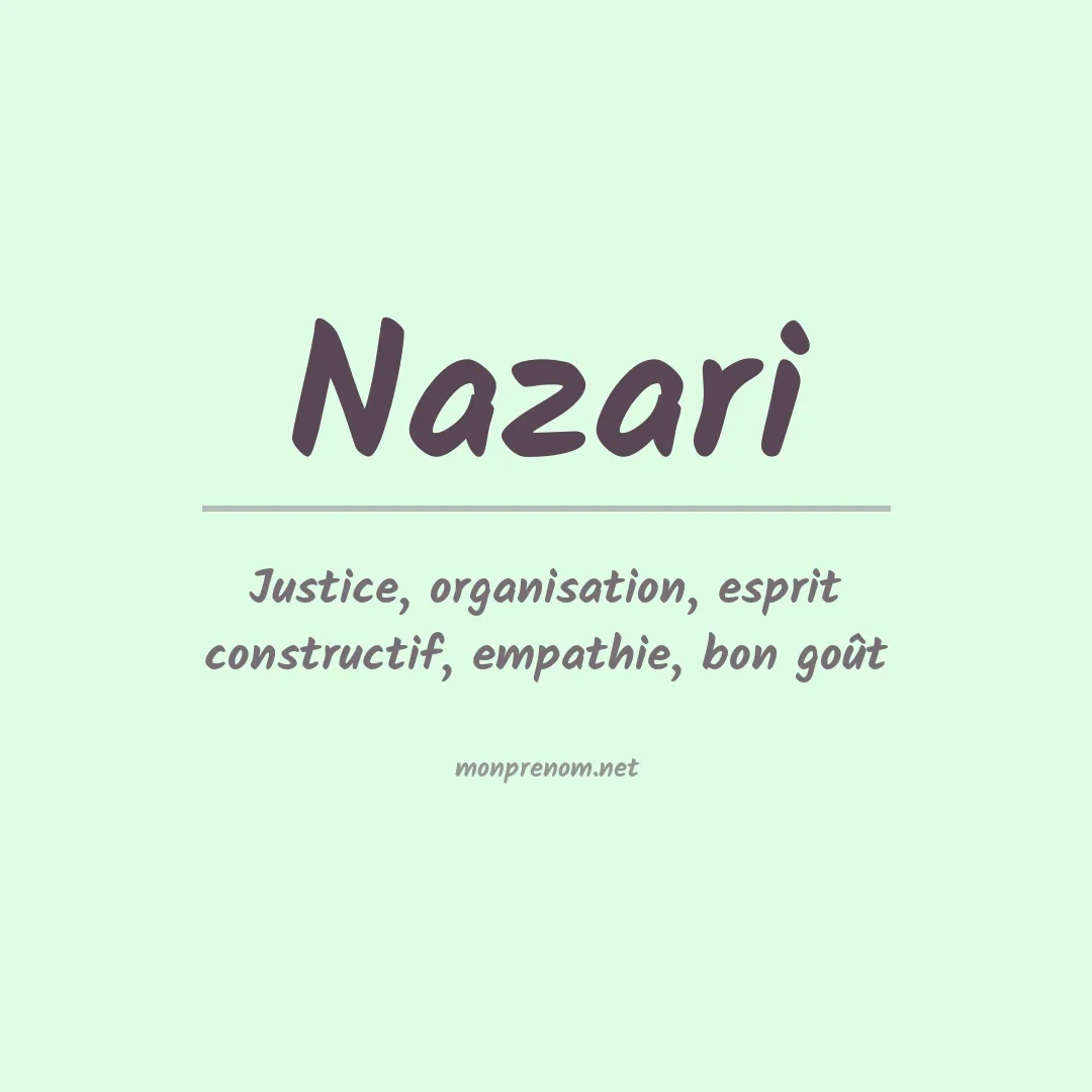 Signification du Prénom Nazari