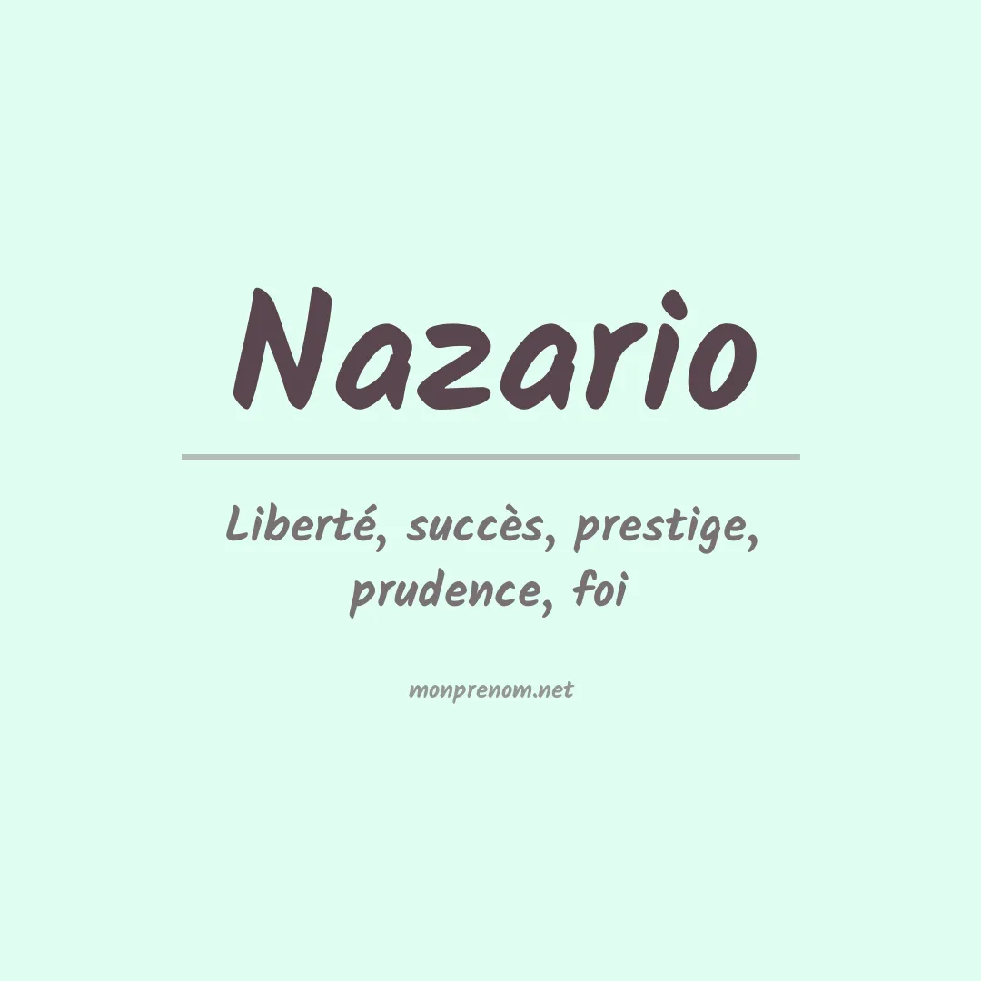 Signification du Prénom Nazario