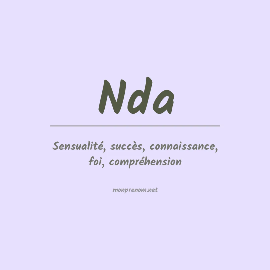 Signification du Prénom Nda Signification du Prénom Nda