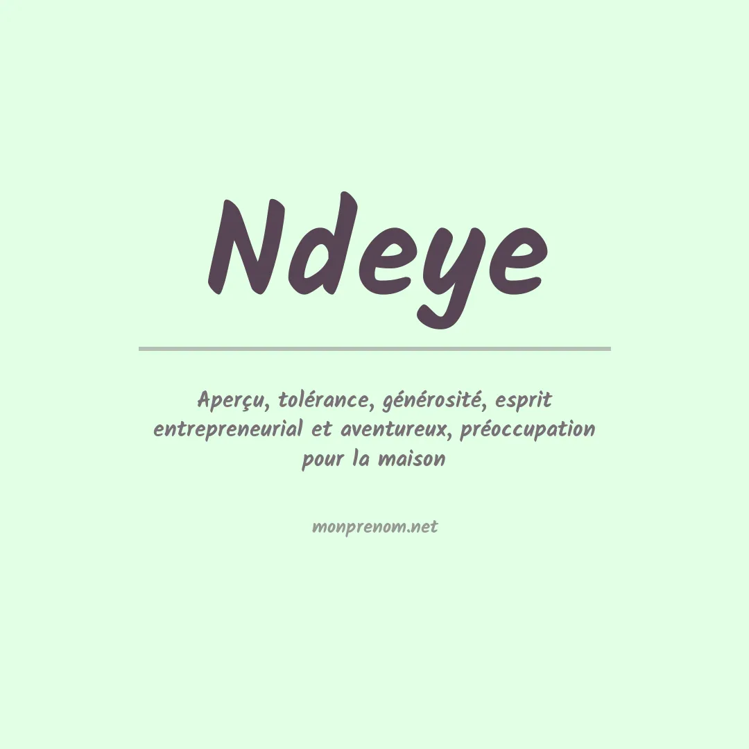 Signification du Prénom Ndeye Signification du Prénom Ndeye