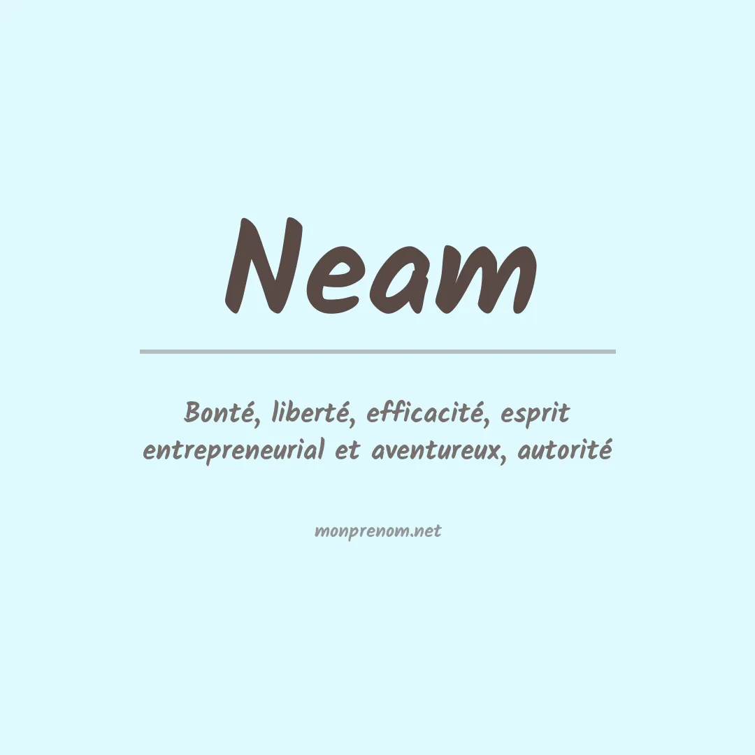 Signification du Prénom Neam Signification du Prénom Neam