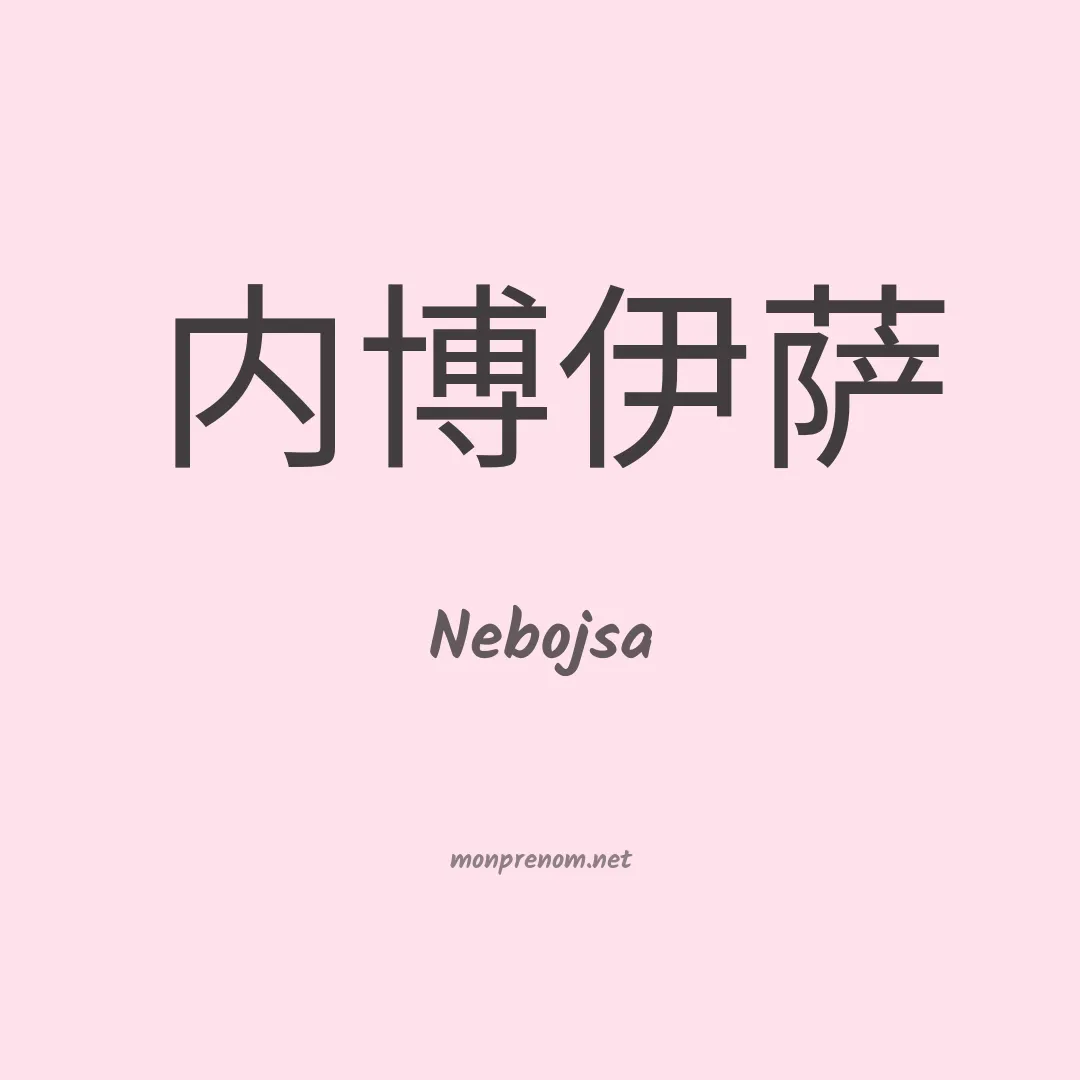 Nebojsa en chino