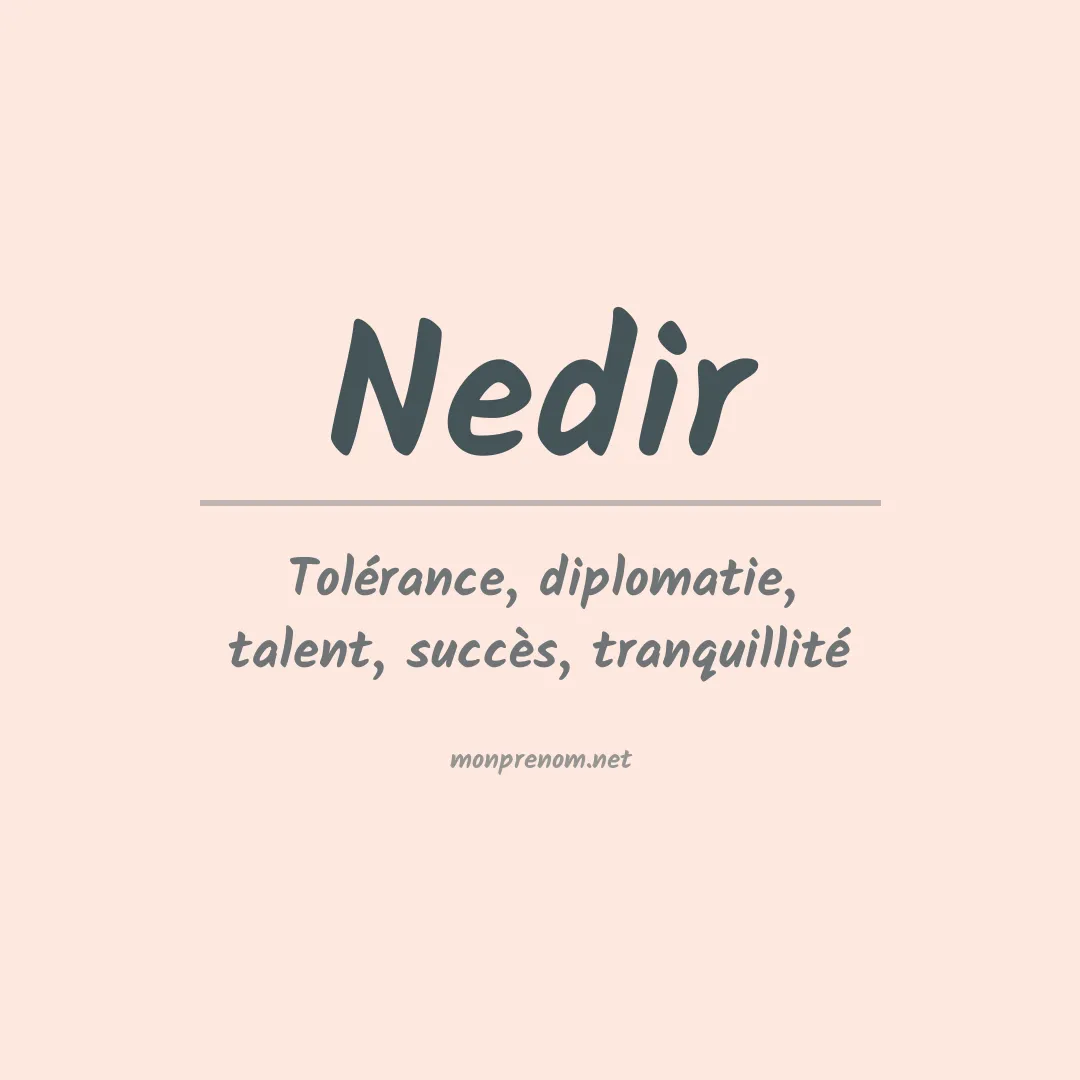Signification du Prénom Nedir Signification du Prénom Nedir