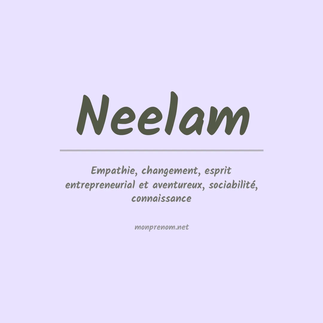 Signification du Prénom Neelam Signification du Prénom Neelam