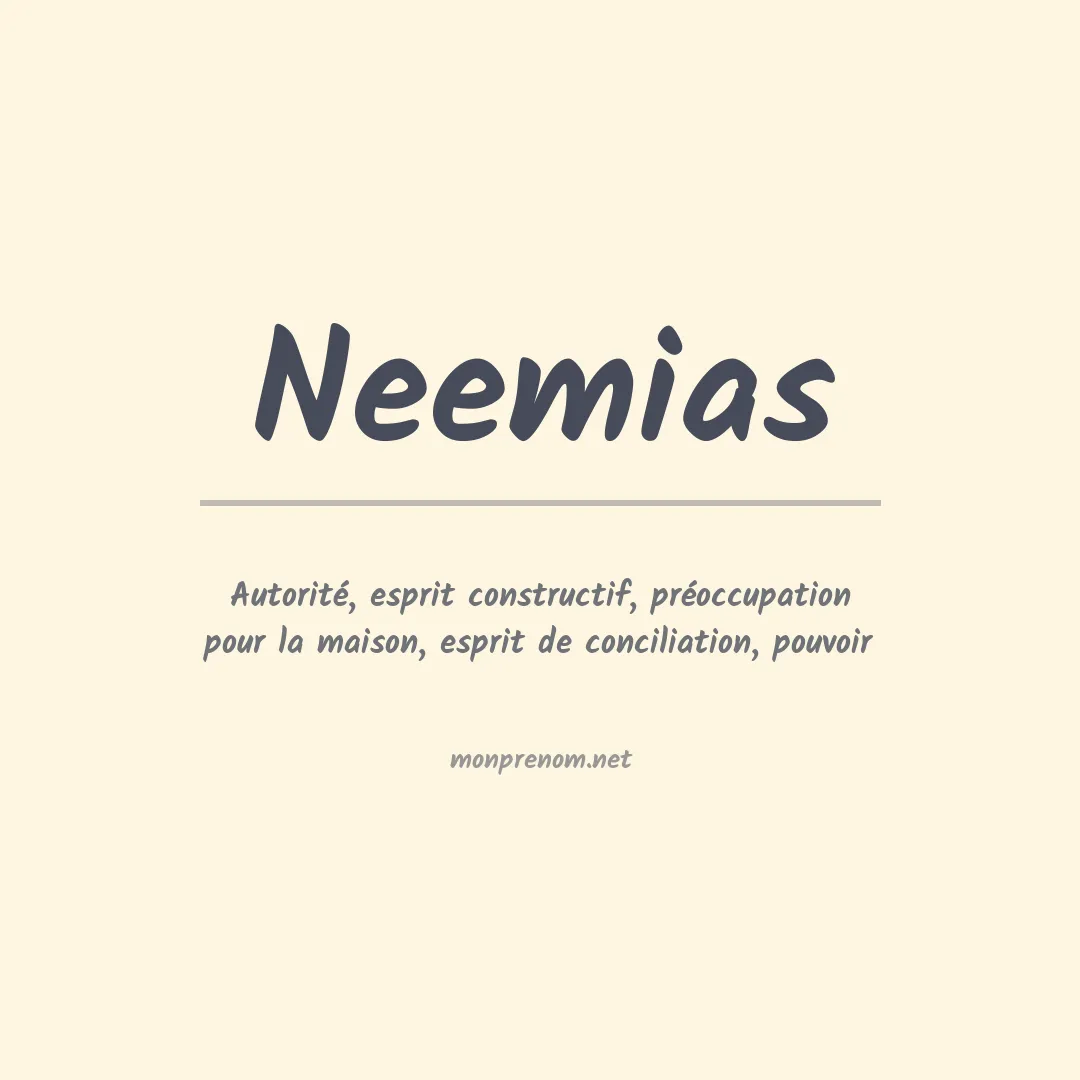 Signification du Prénom Neemias