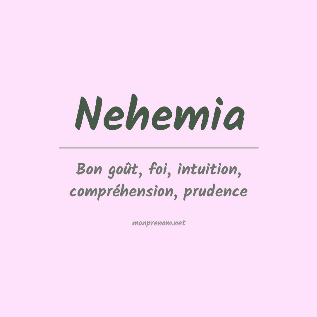 Signification du Prénom Nehemia Signification du Prénom Nehemia