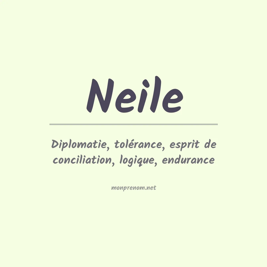 Signification du Prénom Neile