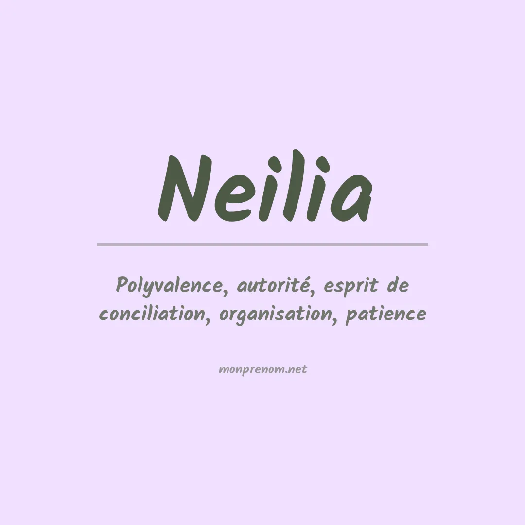Signification du Prénom Neilia
